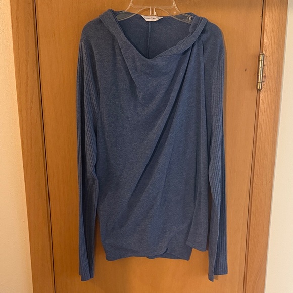 Kindred Bravely Women’s Nursing Draped Hoodie Hooded Top Blue Size Large - Picture 1 of 10